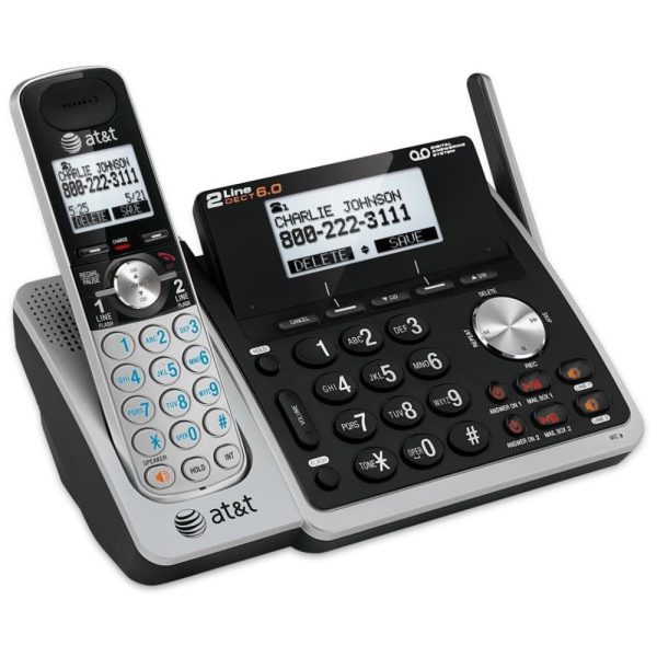 ectqebmd8p700b_0 jpg - Telefone sem Fio Expansível 2 Linhas com Identificador de Chamadas, 1 Ap, ATT TL88102, Preto