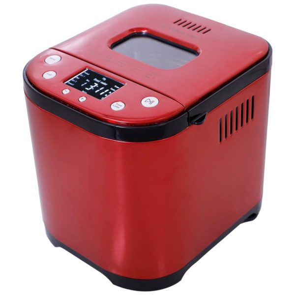 ectqf2vfvdq80b_0 jpg - Máquina de fazer pão com tigela antiaderente, gancho para pão, copo medidor e colher. 15 em 1, pão sem glúten, bolo e iogurte, 3 opções de cores de crosta e muito mais. 3 Tamanhos de Pão. 2LB XL VERMELHO, FRIGIDAIRE EBRM100 SSRED