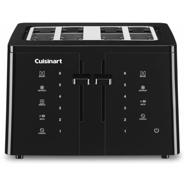 ectqf7q34f480b_0 jpg - Torradeira Elétrica 4 Fatias com 6 Níveis de Tostagem e Tela LCD, 110v, CUISINART CPT T40, Preto