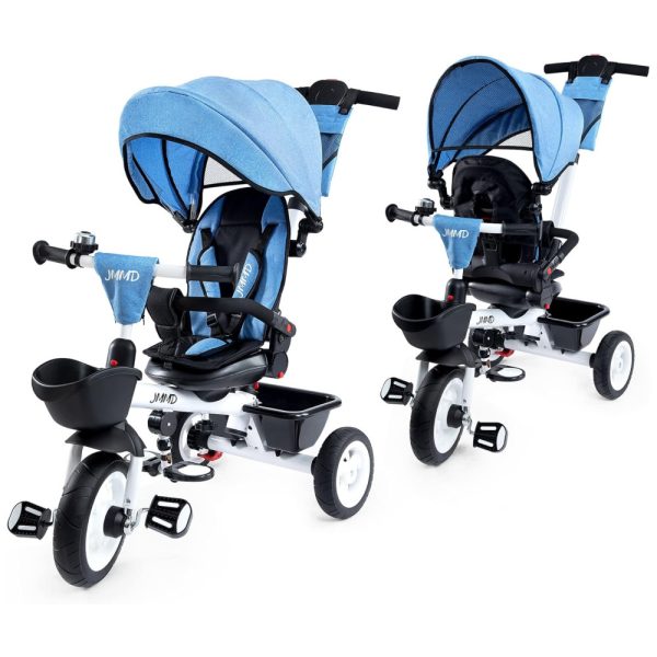 ectqf9zmz6f80b_0 jpg - Triciclo Infantil para Passeio BOOWAY com Assento Ajustável 6 Estágios, Idade Recomendada 6 Meses a 5 Anos, EOOWOY, Azul Claro