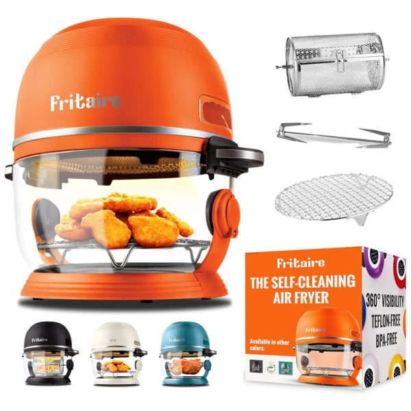 ectqfbyk5y2d0b_0 jpg - Air Fryer de 5L com Visibilidade 360 e Tecnologia Autolimpante, 110V 1500W, Fritaire, Laranja