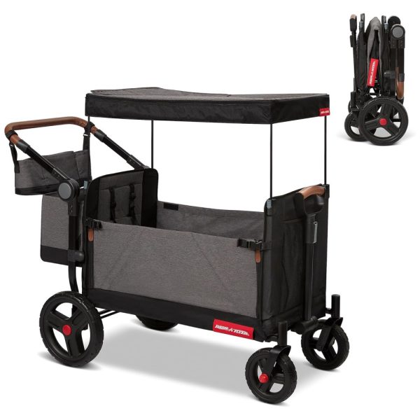 ectqfcd8mz8c0b_0 jpg - Carrinho de Passeio Vagão Dobrável Multifuncional para Crianças, Radio Flyer, Cinza e Preto