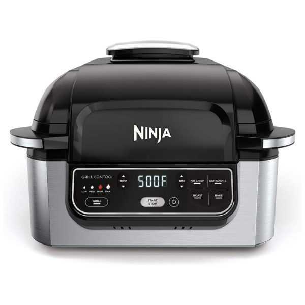 ectqfgbw67s70b_0-1 jpg - Fritadeira Elétrica Airfryer com Grill, 5 em 1 Programável, 110V 1760W, NINJA AG301, Preto