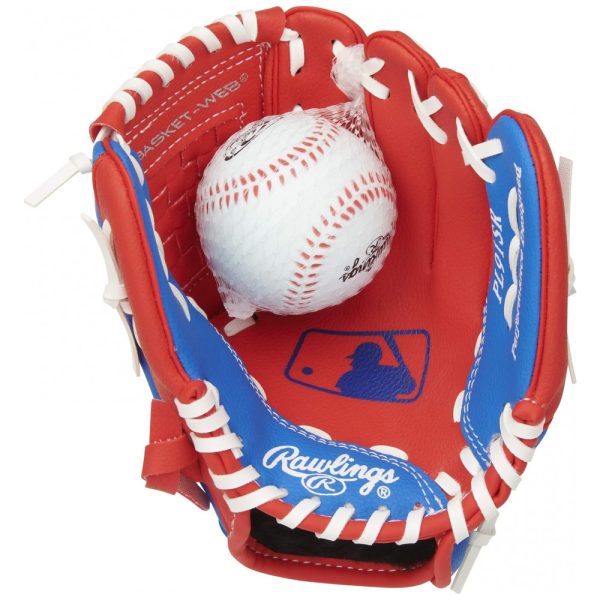 ectqfmg6pgl70b_0 jpg - Luva de Beisebol Infantil Direita com Bola para Crianças de 3 a 5 Anos, Rawlings, Vermelha