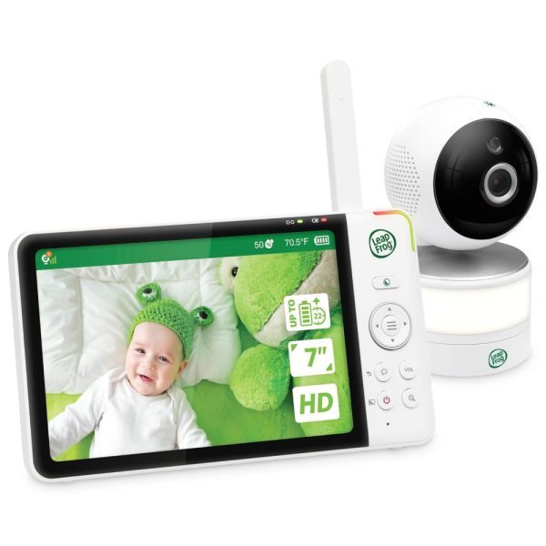 ectqfw3tcpc90b_0-1 jpg - Babá Eletrônica Monitor com Câmera de 17cm HD 1080p e Rotação 360 Alcance de 304M, LEAPFROG LF920HD, Branco