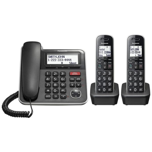 ectqg4vxwn290b_0 jpg - Telefone sem Fio com Secretária Eletrônica e Bloqueio de Chamada, 3 Unidades, PANASONIC KX TGB852B, Preto