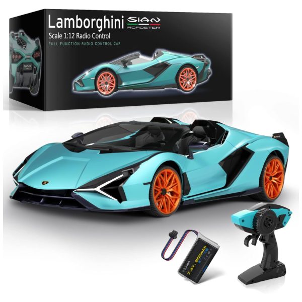 ectqgbcfjl9b0b_0-1 jpg - Carro de Controle Remoto MIEBELY Lamborghini em Escala 1 12 Oficialmente Licenciado Bateria de 7.4V 900mAh JIANFENGYUAN TOYS