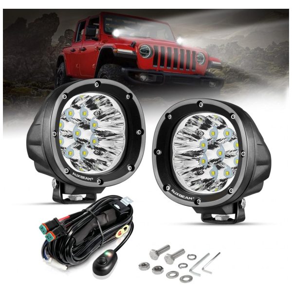 ectqggvc66n80b_0 jpg - Farol LED Auxiliar para Carros 4X4, 40W, AUXBEAM, Preto