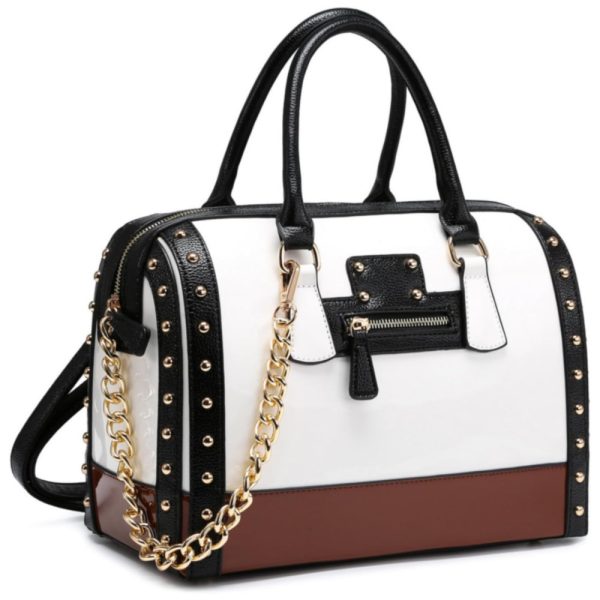 ectqgj14k9570b_0-1 jpg - Dasein Bolsa Feminina de Ombro em Couro Sintético, Branca