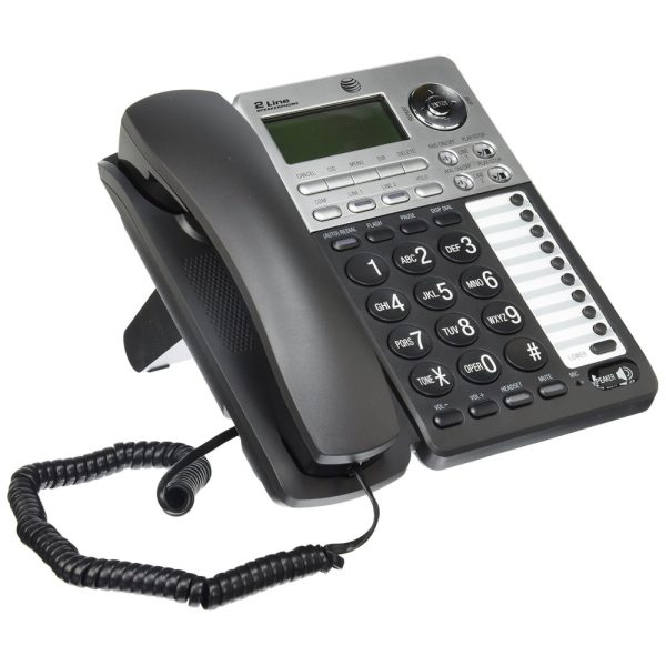 ectqgq7ynb300b_0 jpg - Telefone com Fio de 2 Linhas, Atendimento Digital e Identificador, 1 Ap, ATT ML17939, Preto