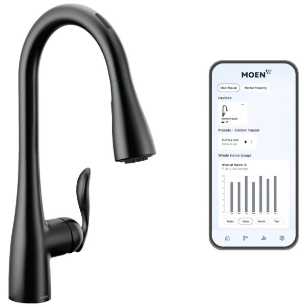 ectqgvsvcx380b_0-1 jpg - Torneira Cozinha Inteligente com Controle de Voz e Pulverizador Pull Down, Moen Arbor 7594EVBL, Preto Fosco
