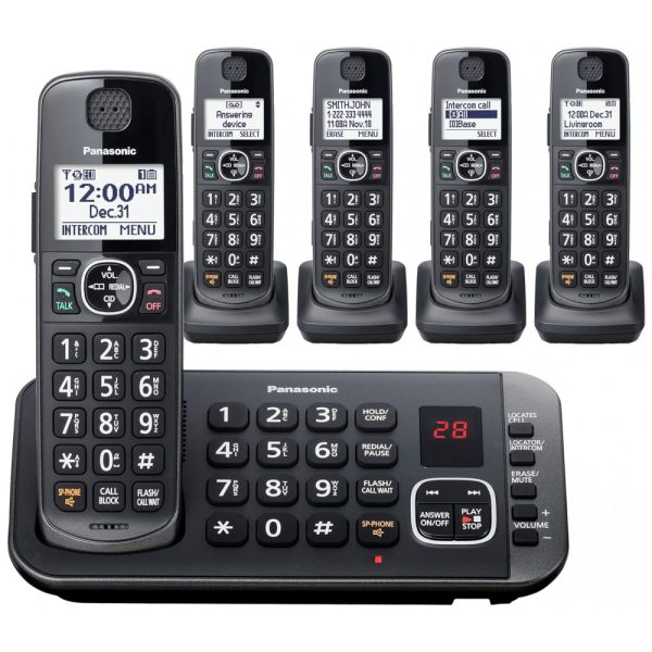 ectqh9cgymj70b_0 jpg - Sistema de Telefone sem Fio com Secretária Eletrônica e Redução de Ruído Aprimorada, 5 Aparelhos, Panasonic DECT 6.0