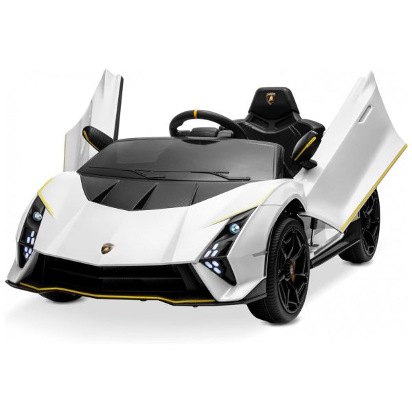 ectqhlm4nhmc0b_0 jpg - Carro Elétrico Infantil a Bateria com 4 Motores, Controle Remoto, Bluetooth e Suspensão de Mola, 12V, Kidzone Lamborghini, Branco