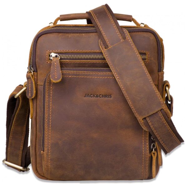 ectqhrk2n9v70b_0 jpg - Jack Chris Bolsa Mensageiro de Couro Masculina Marrom JC5207 8