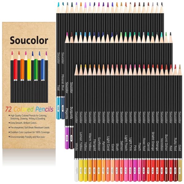 ectqiedz90n10b_0 jpg - Lápis de Cor Profissional 72cores, SOUCOLOR 4336949061