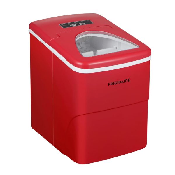 ectqih3mfbd10b_0 jpg - Máquina de Gelo, Portátil, Produz 12kg, Dia 9 Cubos, 6 12min, 110v, FRIGIDAIRE EFIC108 RED, Vermelho