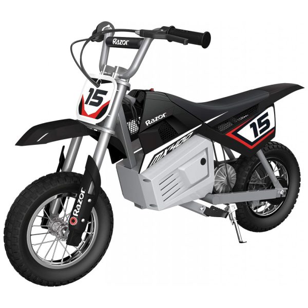 ectqium5s6510b_0 jpg - Moto Elétrica Infantil para Trilha a Bateria 24V até 22 km, h 250W Idade Rec 13 Anos, Razor MX400, Preta