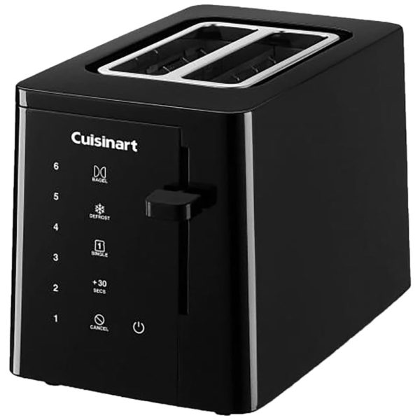 ectqj2g24f480b_0 jpg - Torradeira Elétrica 2 Fatias com 6 Níveis de Tostagem com Função Descongelar e Tela Touchscreen LED, 110v, CUISINART CPT T20, Preto