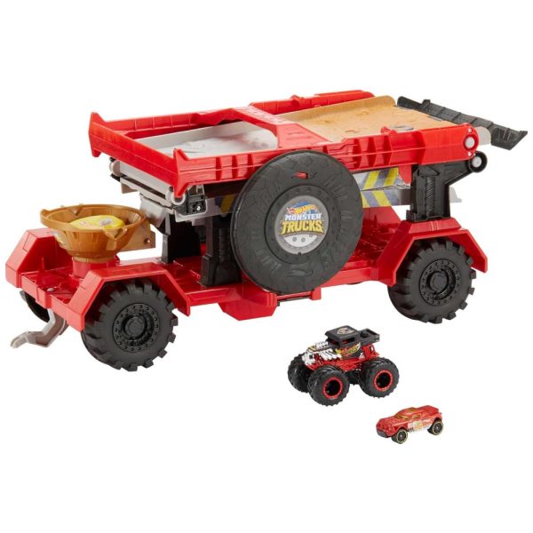 ectqj4kw9qn70b_0 jpg - Caminhão Monstro Hot Wheels com Transportador e Pista de Corrida Inclui Bone Shaker em Escala 1 64, Mattel