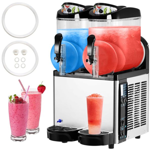 ectqjgck1zcd0b_0 jpg - Máquina de Raspadinha Comercial 12L X 2, 24,2 Litros para Margaritas, 500W, com Tanques de PC Grau Alimentício e Aço Inoxidável, GarveeHome.