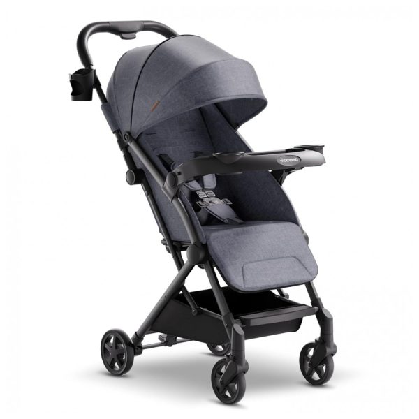 ectqjj7njm7b0b_0-2 jpg - Carrinho de Bebê para Passeio Dobrável Ultracompacto com Assento Reclinável, Porta Copos, Bolsa de Viagem e Capa de Chuva, Mompush Lithe V2, Cinza