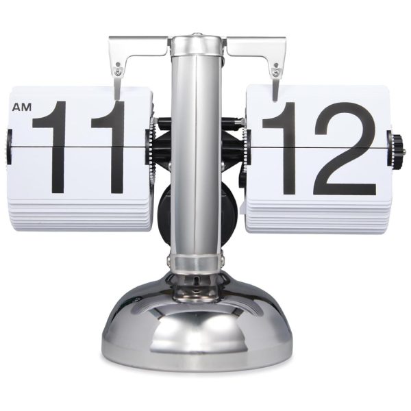 ectqjjqrvhvb0b_0-1 jpg - Relógio de Mesa Vintage com Flip Automático Operado por Engrenagem a Bateria, Wkevnu, Prata e Branco