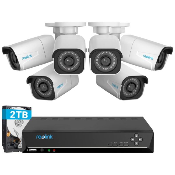 ectqjkkbw4w70b_0-2 jpg - Sistema de Câmera de Segurança 4K 6 MP PoE IP 8 Canais, 6 PCS, REOLINK A K8 800B6, Branco