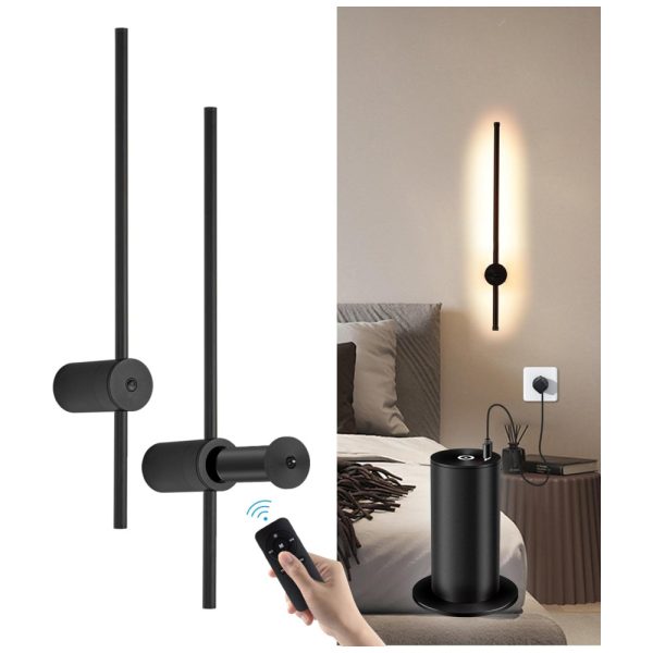 ectqjks1q9lc0b_0 jpg - Conjunto de Luminária de Parede Sem Fio com Rotação de 360 , Controle Remoto, Tamanho 60 cm e Bateria Recarregável via USB, 5V, Aanyhoh, Preta