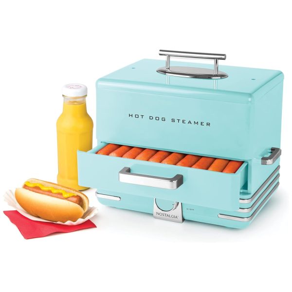 ectqjm3wz72b0b_0 jpg - Máquina de Hot Dog Nostalgia até 20 Salsichas por Vez, Aço Inoxidável 110V 1500W Azul Turquesa