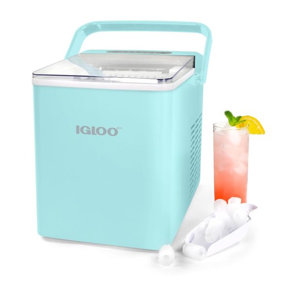 ectqjp2bgjh90b_0 jpg - Máquina de Gelo Automática Portátil até 11kg, 24H, 110v, IGLOO IGLICEB26HNAQ, Azul Claro