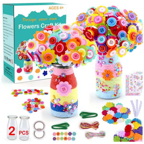 ectqjsdqztd80b_0 jpg - Kit Faça Você Mesmo DIY Buquê de Flores, Idade Recomendada 6 ou mais, HULASO, Vermelho