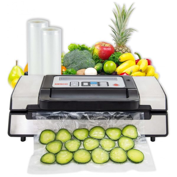 ectqk1w9kck10b_0 jpg - Seladora a Vácuo Automática para Alimentos Secos e Úmidos com Controle Digital e Tampa de Visualização, 110V 130W, Nesco, Prata