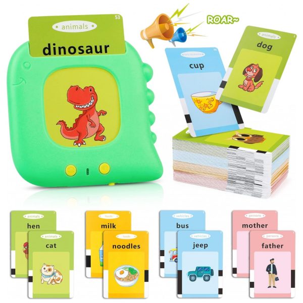 ectqk61xxpn90b_0 jpg - Beefox Flash Card em Inglês Educativo 224 Palavras para Crianças a Partir de 2 Anos, Verde