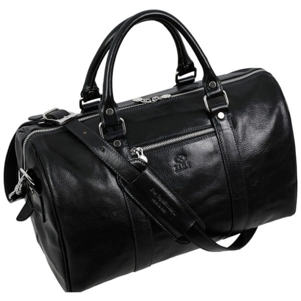 ectqk9nq47390b_0 jpg - Bolsa de Viagem Masculina Clássica de Couro, TIME RESISTANCE, Preto