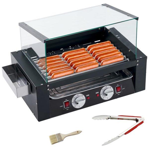 ectqkb6mpd3d0b_0 jpg - Máquina de Salsicha Hot Dog Deygia Comercial, 7 Rolos de Aço Inoxidável, Capacidade para 18 Cachorros Quentes, Controle de Temperatura Duplo, 1400W