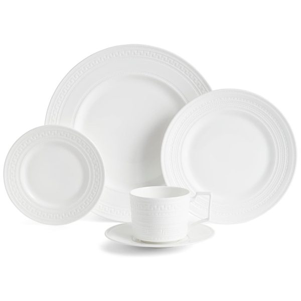 ectqkfe54p200b_0 jpg - Conjunto de Aparelho de Jantar em Talhe Doce de Alta Qualidade e Elegância com 5 Peças e Material de Porcelana, Wedgwood 5C10400027, Branco