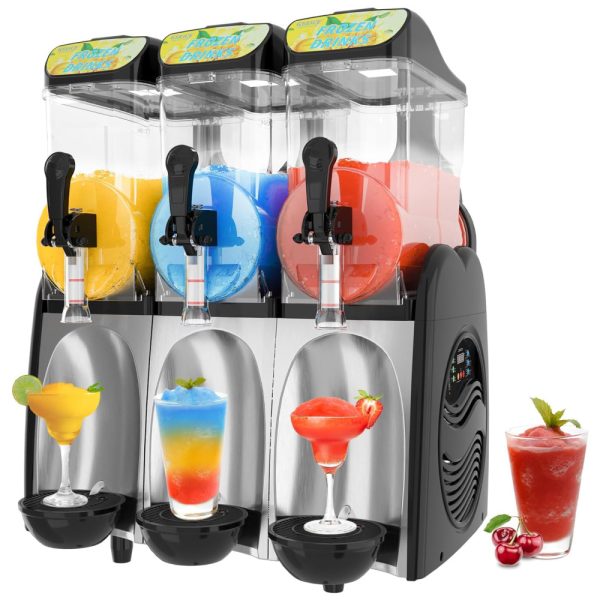 ectqkfjn313d0b_0 jpg - Máquina de Raspadinha Comercial de 36 Litros, Ideal para Margaritas, Mockaritas e Daiquiris. Equipamento de 110V 60Hz com 3 Tanques para Festas, GSEICE.