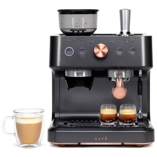 ectqkl3zqhr90b_0 jpg - Máquina de Café Expresso Semi Automática com Moedor Embutido e Bocal de Leite, 110V, Cafe, Preto Fosco