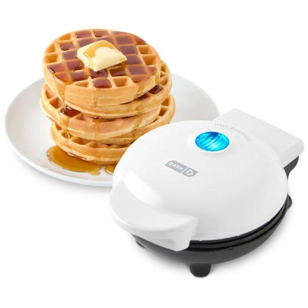 ectqklxorq810b_0 jpg - Máquina de Waffle, 1 Fatia, Branca, 110v, DASH Mini Maker, Branco