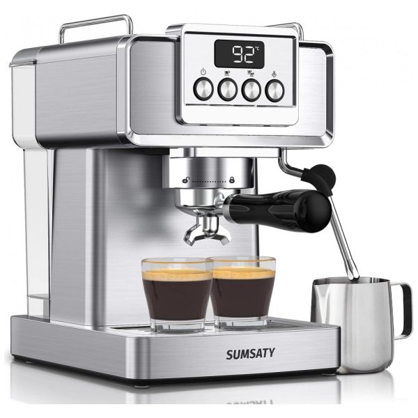 ectqkmkc6r6b0b_0 jpg - Máquina de Café Expresso 20 Bar SUMSATY 1,8 L de Capacidade com Vaporizador, Aço Inoxidável 110V