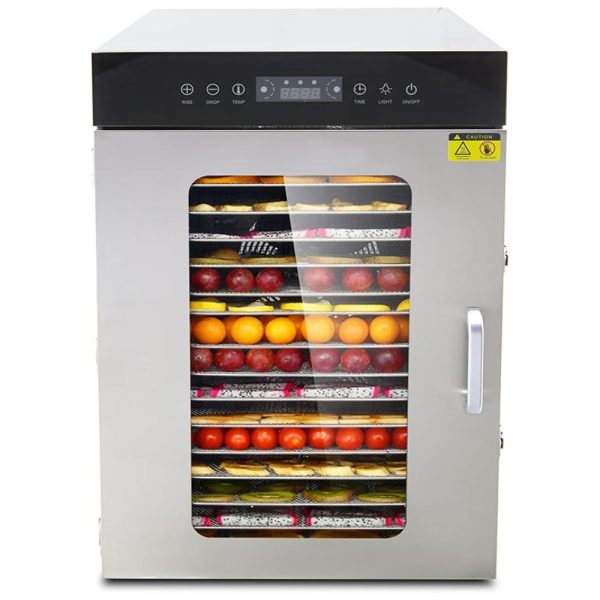 ectqkmnzffd90b_0 jpg - Hakka Máquina Desidratadora de Alimentos com 16 Bandejas, Painel Digital de Controle, 110V, Prata