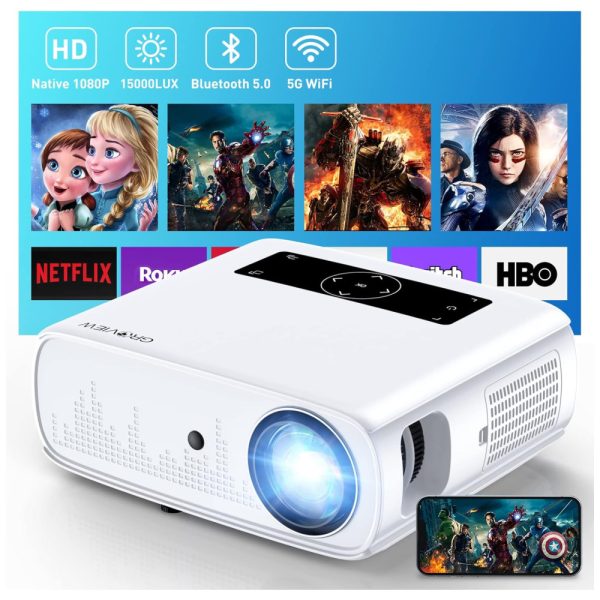 ectqknfl31890b_0-1 jpg - Mini Projetor 4K com Wi Fi, Bluetooth e Projeção de até 300 Polegadas, 110v, GROVIEW JQ818C, Branco