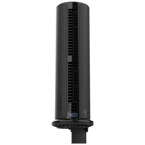 ectqkzj6289b0b_0 jpg - Ventilador de Torre Oscilante com Suporte e Controle de Voz Alexa, 110V Vornado ATOM 2S AE, Preto