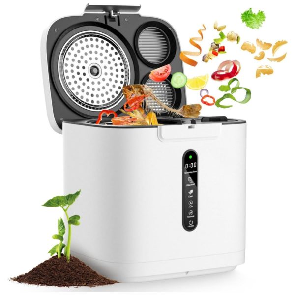 ectql124jp3d0b_0 jpg - Composteira Elétrica de Cozinha 4L para Ambientes Internos e Externos com Autolimpeza, 3 Modos e Display LED Inteligente, 110V, Fylecen FC 385, Branca