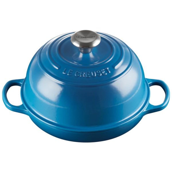 ectql39x48r90b_0 jpg - Le Creuset Panela de Ferro Fundido Forno de Pão 2L com Cozimento Uniforme, Azul
