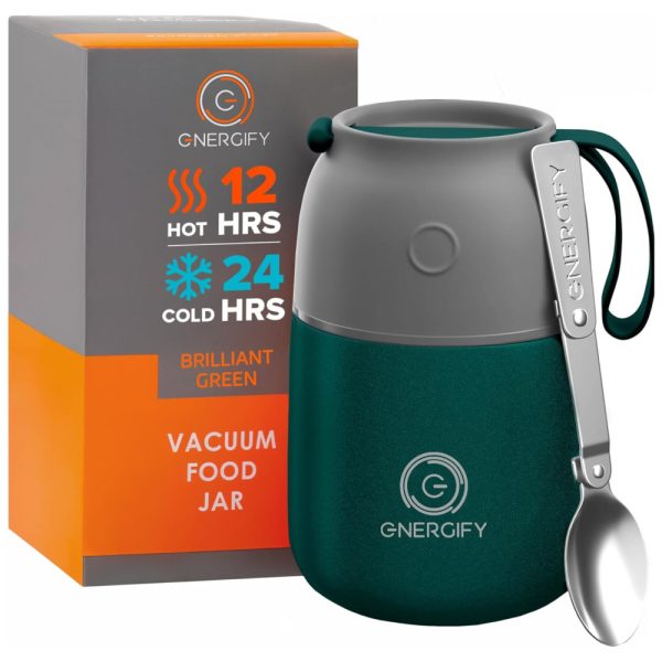 ectql97vnjn90b_0-2 jpg - Frasco Térmico Portátil para Alimentos 500mL em Aço Inoxidável com Vedação e a Prova de Vazamentos, Verde Claro