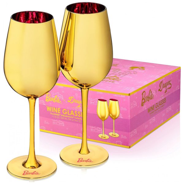 ectql9l57v6b0b_0-2 jpg - Kit de Taças para Vinho da Barbie, 500 mL Ouro com Vidro de Cristal Rosa, 2 Un, Dragon Glassware