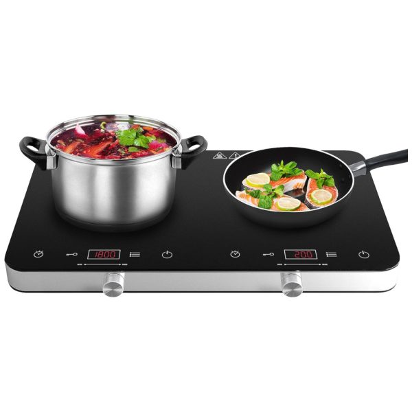 ectqlgn11h790b_0 jpg - Cooktop COOKTRON de Indução Duplo Portátil com Controle Digital e 10 Temperaturas 110V 1800W