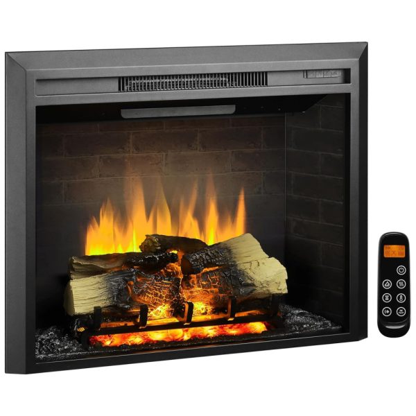 ectqlgnyjg390b_0 jpg - Lareira Elétrica de Embutir A61x77L com Controle Remoto e Som de Fogo, 1500W, 110v, LEGEND FLAME EF263, Preto