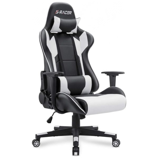 ectqlt20zrm10b_0-2 jpg - Homall Cadeira de Escritório Gamer Giratória Ajustável Ergonômica com Apoio, Branca